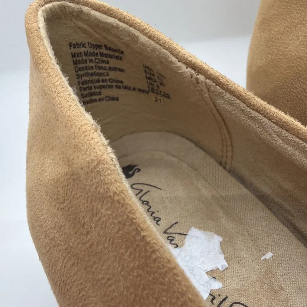 NEW Gloria Vanderbilt Memory Foam Tan Wedge 2" Heels Women’s size 11 W - Picture 2 of 10